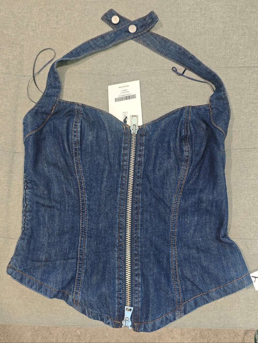 Brand New Reformation Kessie Denim Top